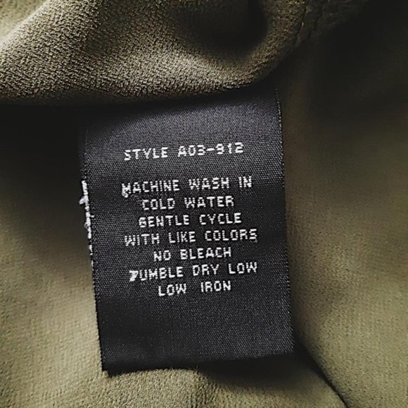 SEDUCTIONS Green Tunic Top Spread Collar Button Front Hi-low A-line Sleeveless - Picture 8 of 11